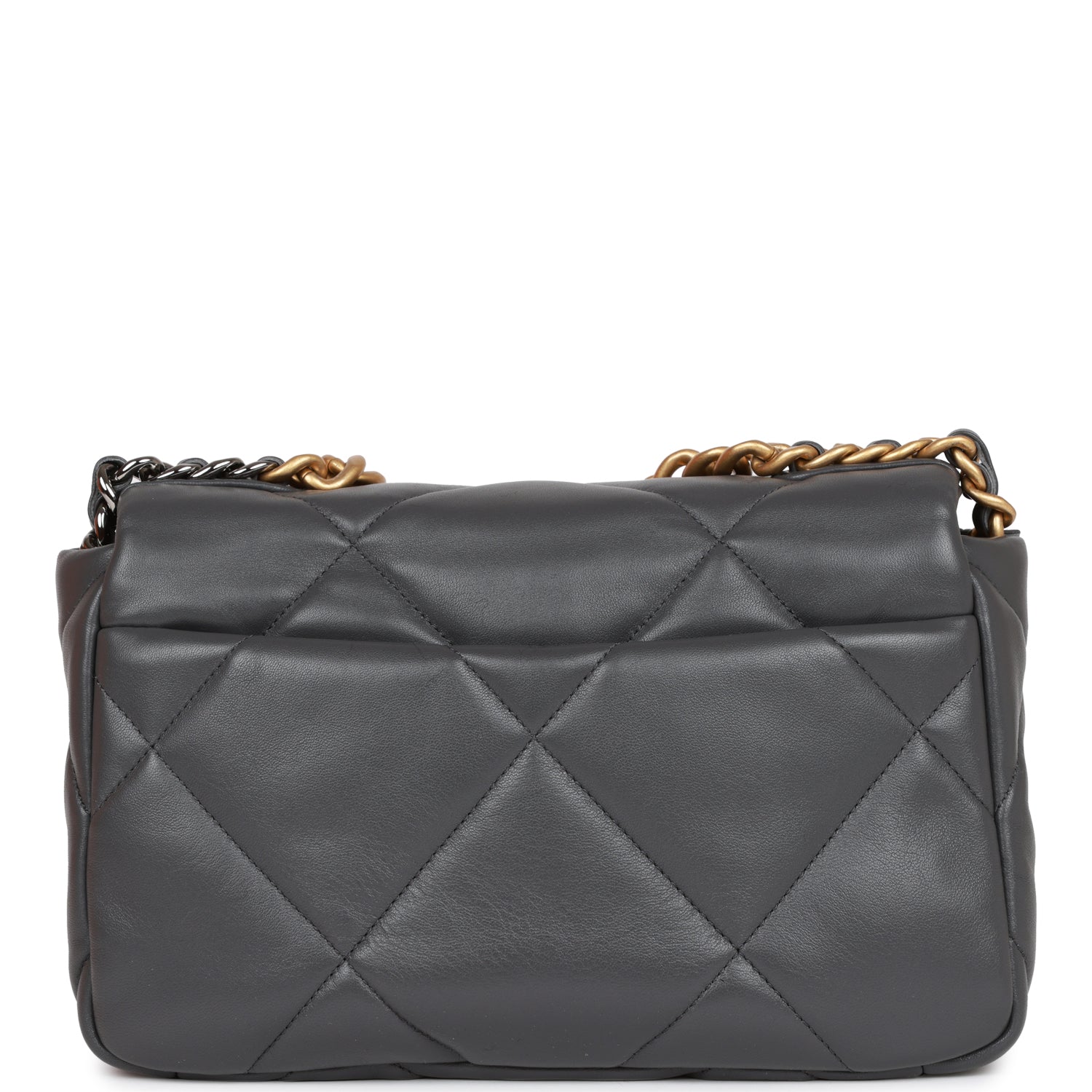 Chanel Medium 19 Flap Bag Grey Calfskin Mixed Hardware – Madison Avenue ...