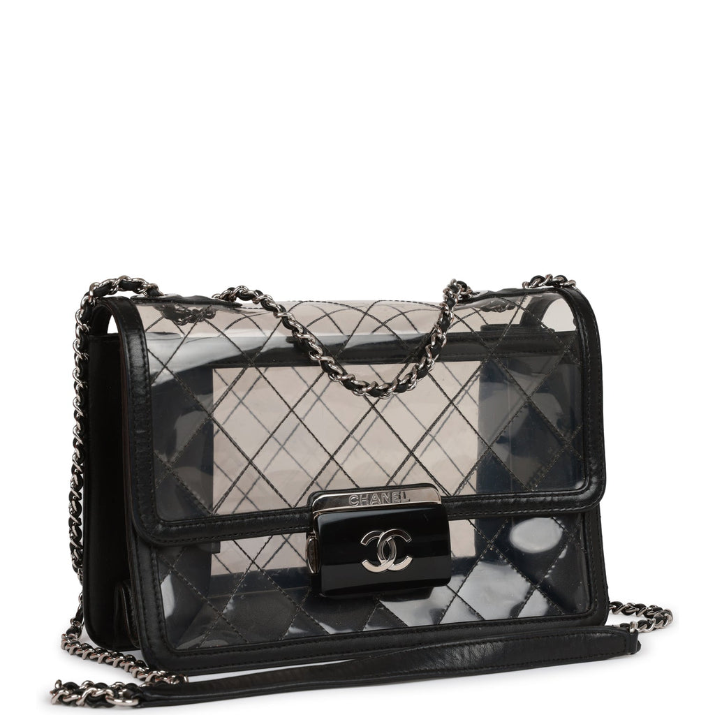 Chanel Naked Beauty Lock Flap Bag PVC Silver Hardware – Madison Avenue  Couture