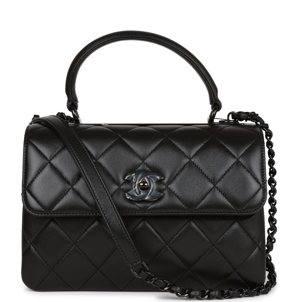 Chanel Large Trendy CC Bag SO Black Lambskin Black Hardware
