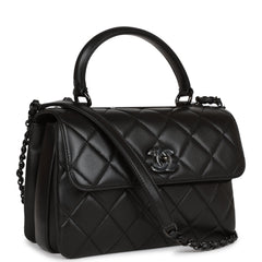 Chanel Large Trendy CC Bag SO Black Lambskin Black Hardware