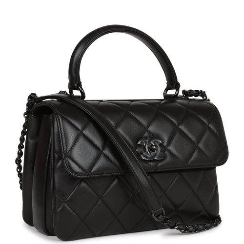 Chanel Large Trendy CC Bag SO Black Lambskin Black Hardware