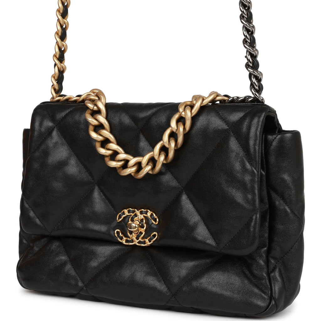 Chanel 19 Flap Bag Lambskin Large Black