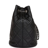 Chanel Mini Bucket Bag Black Lambskin Silver Hardware – Madison Avenue  Couture