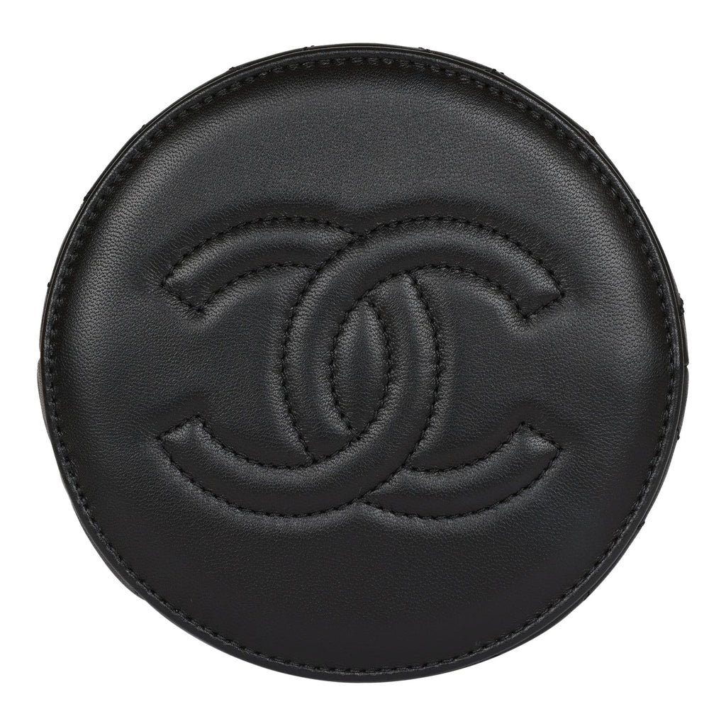 Chanel Mini Bucket Bag Black Lambskin Silver Hardware – Madison