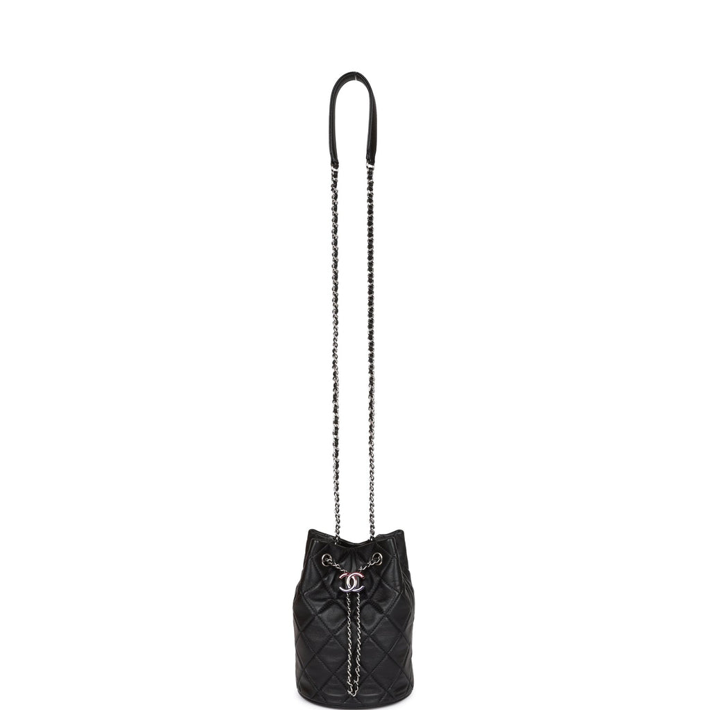 Chanel Black Lambskin Mini Bucket Bag – Jadore Couture