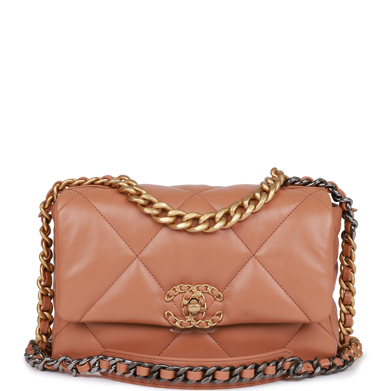 CHANEL 25S MINI FLAP BAG 18 IN DARK CARAMEL CALFSKIN main image 1