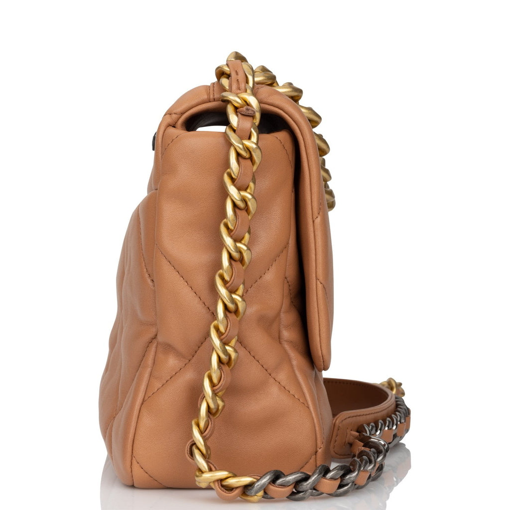 Chanel backpack in caramel brown lambskin