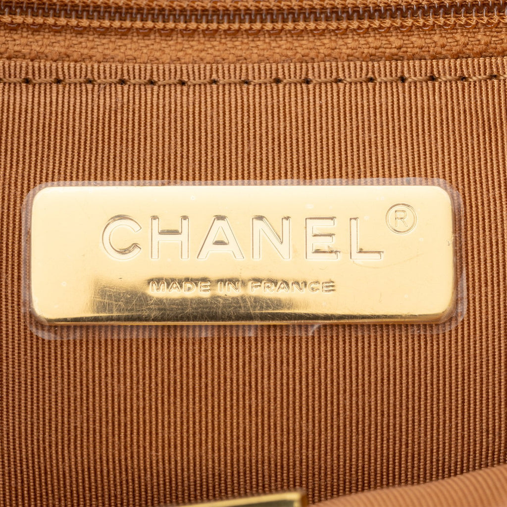 Chanel Large 19 Flap Bag Caramel Lambskin Mixed Hardware