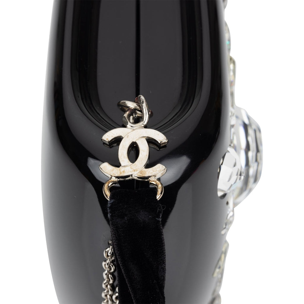 Chanel Minaudiere Box Clutch Black Acrylic Silver Hardware – Madison Avenue  Couture