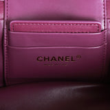 Chanel Small Vanity Case Purple Shearling Gold Hardware