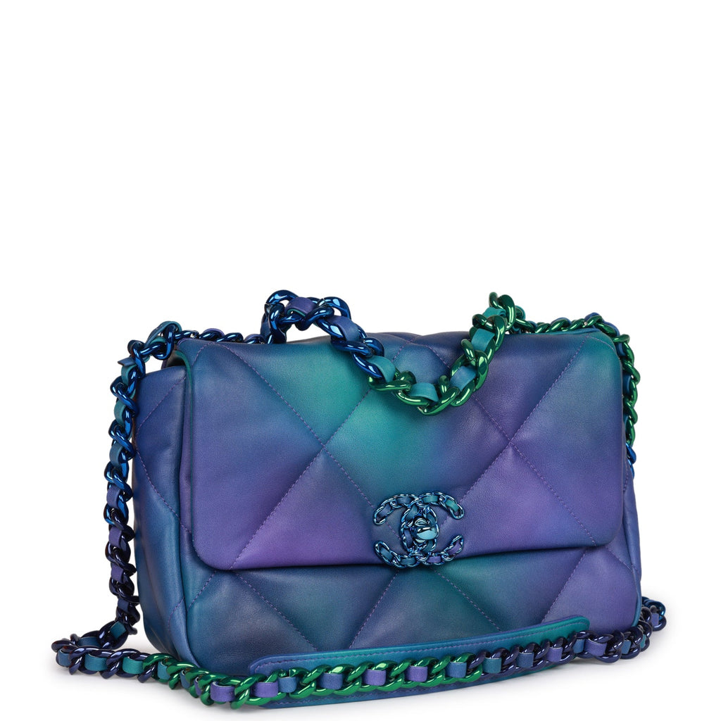 Chanel Medium 19 Flap Bag Tie Dye Calfskin Rainbow Hardware – Madison  Avenue Couture
