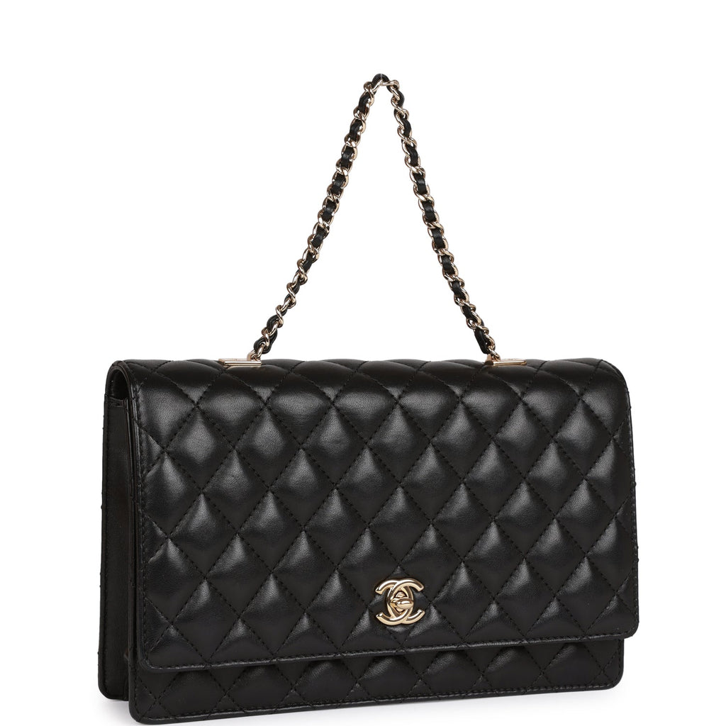 100% Authentic New CHANEL Classic Double Flap Large Black Caviar with Gold  HW