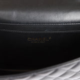 Pre-owned Chanel Fantasy Pearls Large Evening Flap Bag Black Lambskin Light Gold Hardware