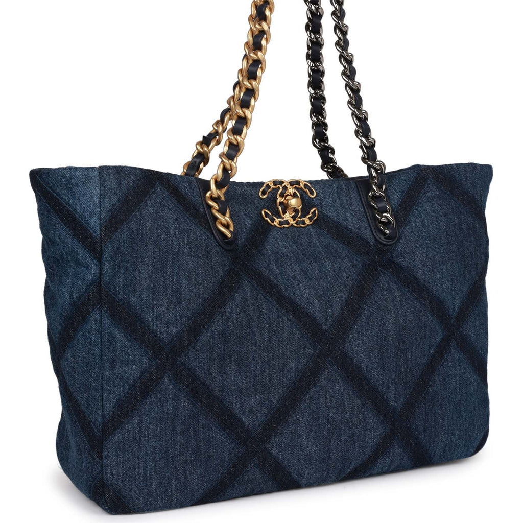 Chanel 2022 Denim Mood Mini Bucket Bag - Blue Bucket Bags