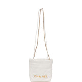 Chanel Shiny Calfskin Quilted Mini Chanel 22 White – The Bag Broker