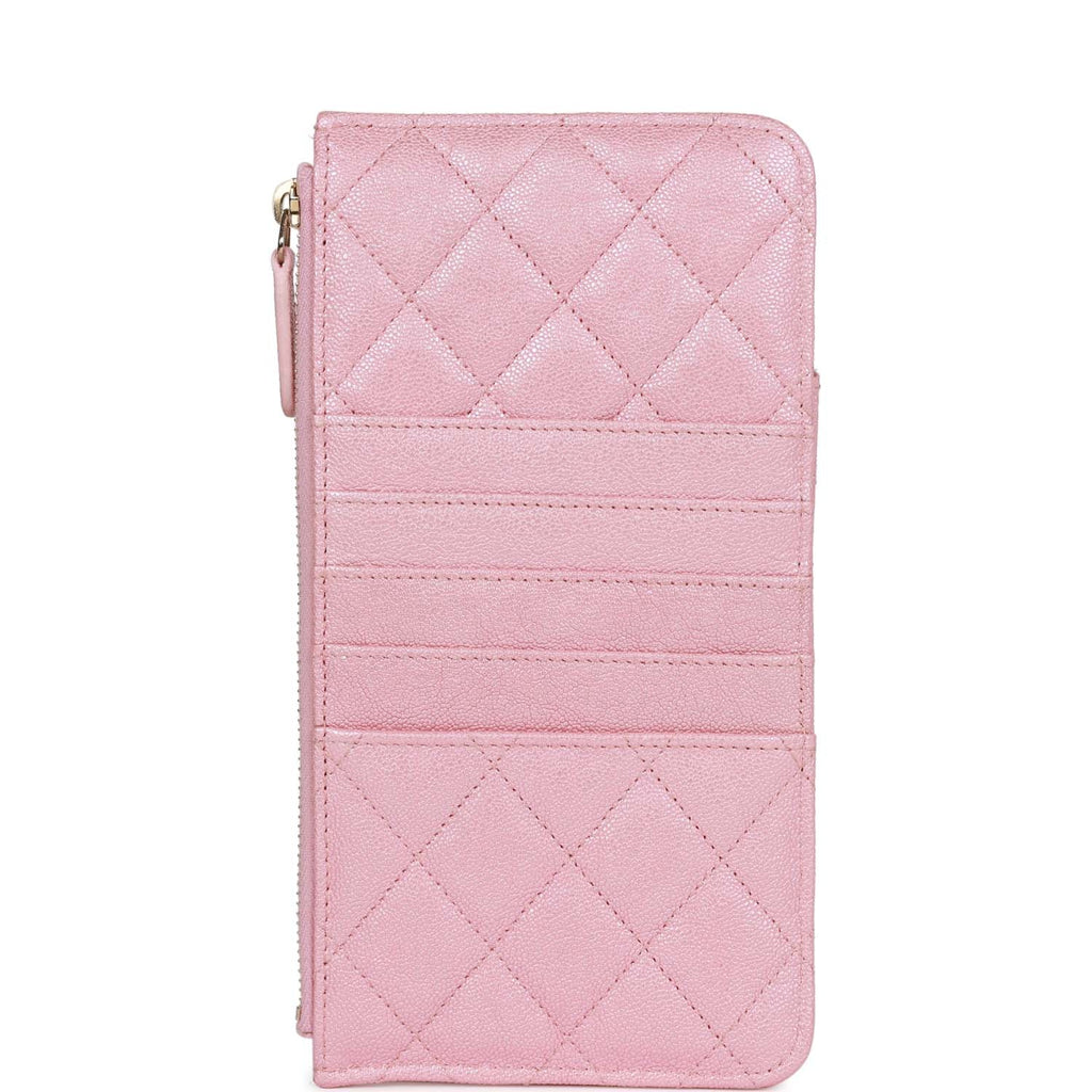 Chanel Classic Phone Case Pouch Wallet Iridescent Pink Caviar Light Go Chanel Classic Phone Case Pouch Wallet Iridescent Pink Caviar Light Go