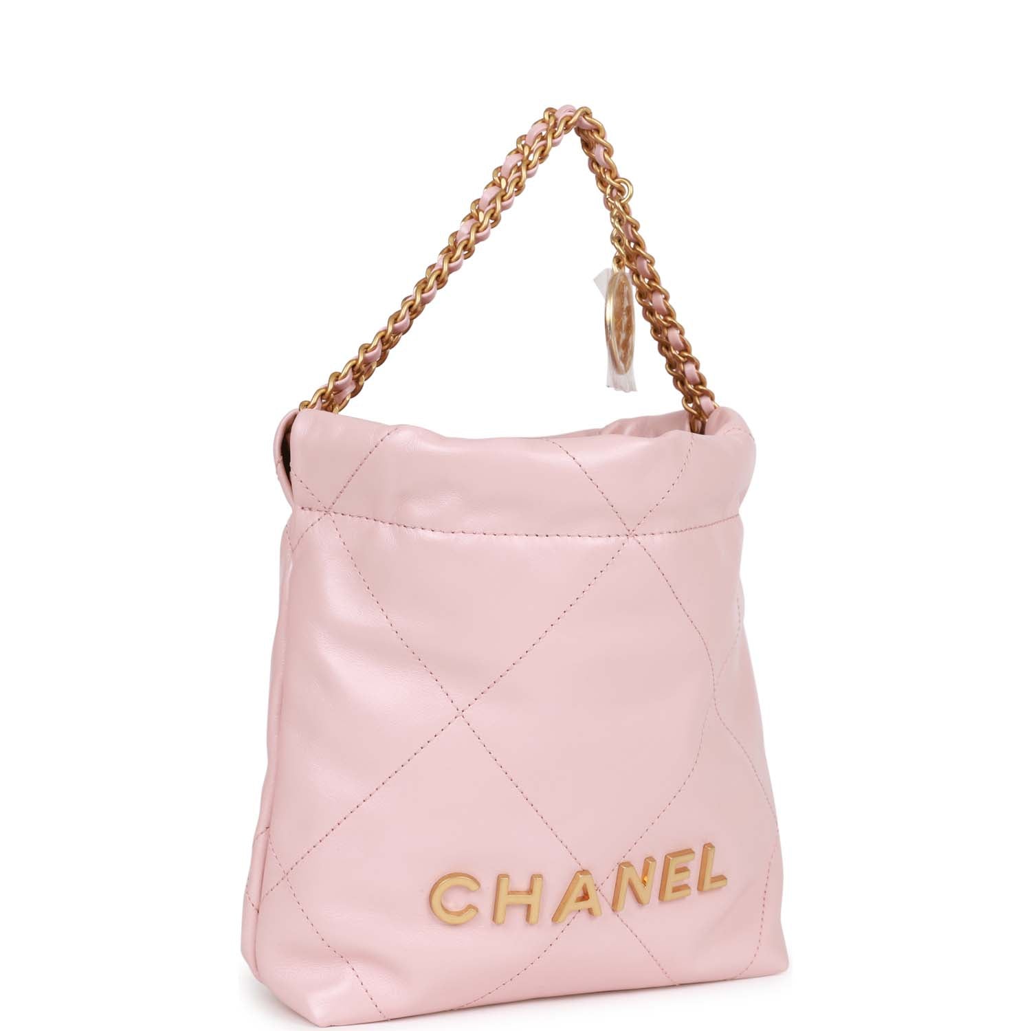 Chanel Mini 22 Bag Pink Calfskin Gold Hardware – Madison Avenue Couture