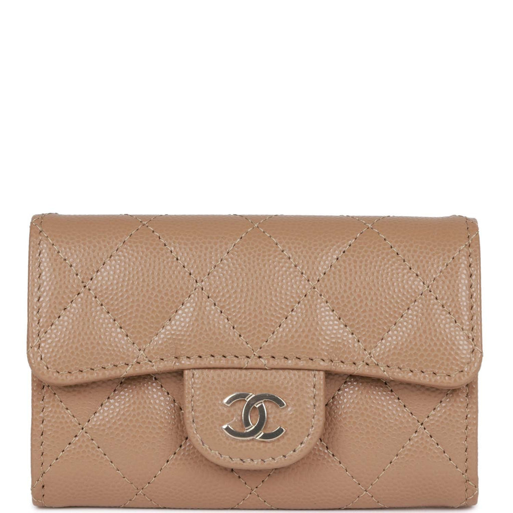 chanel flap card holder with chain