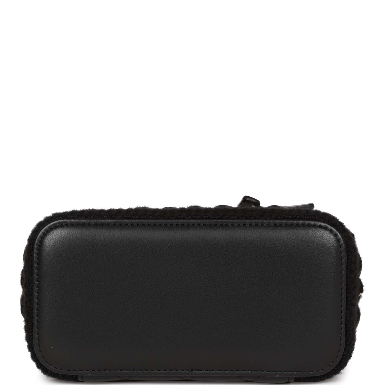 CC VANITY CASE 19 WHITE LAMBSKIN GOLD HARDWARE