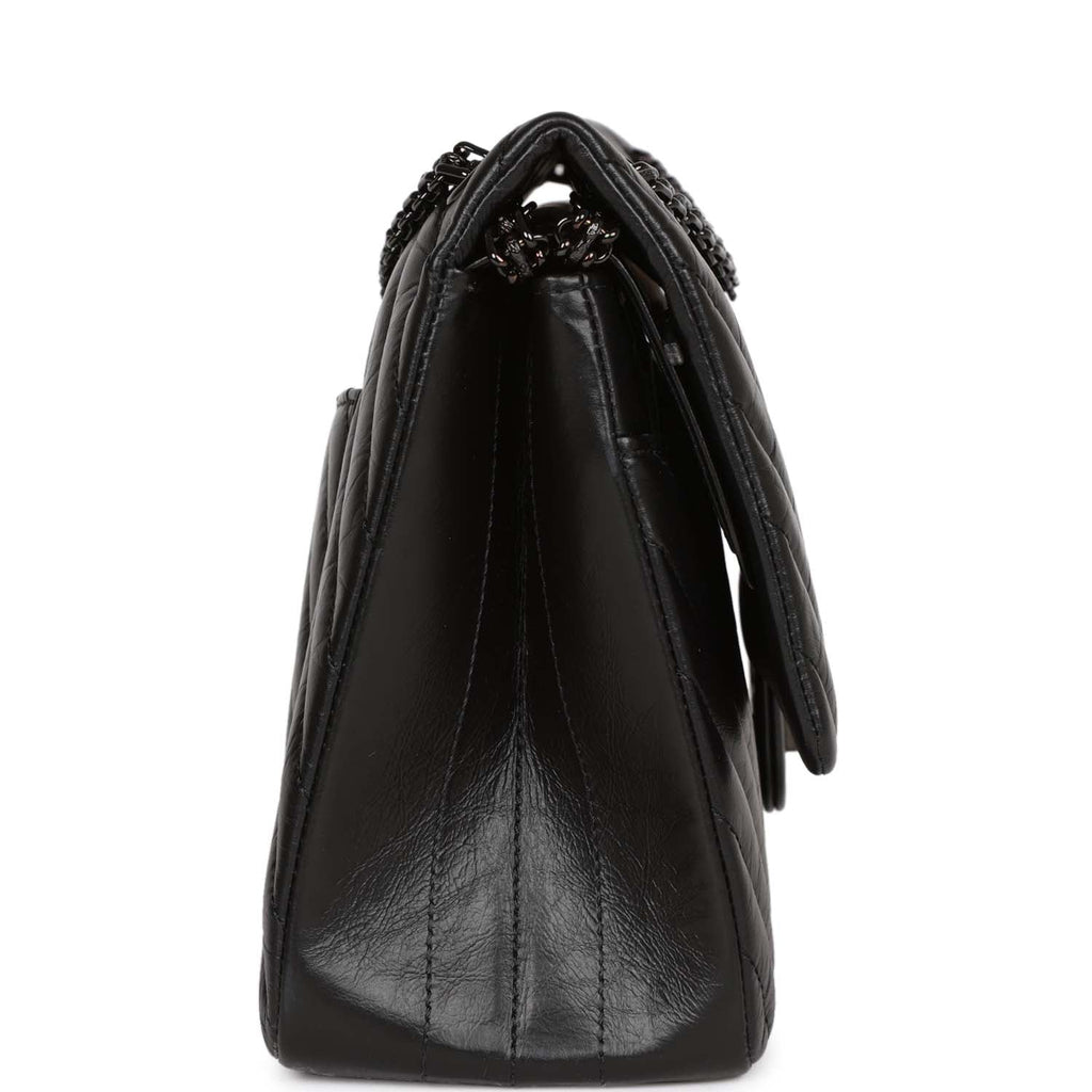 Chanel Mini Reissue 2.55 SO Black Chevron Calfskin Black Hardware – Madison  Avenue Couture