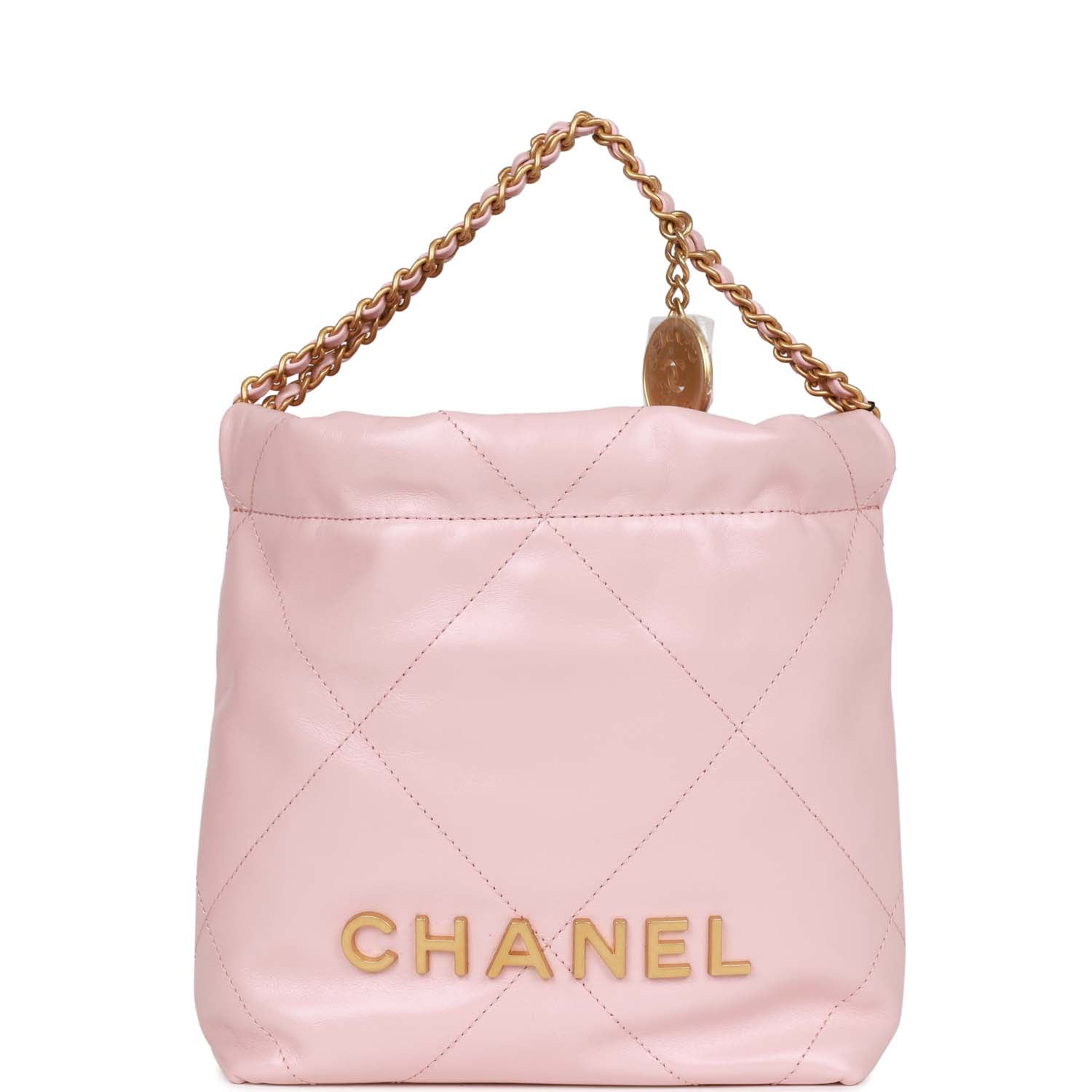 Chanel Mini 22 Bag Pink Calfskin Gold Hardware – Madison Avenue Couture