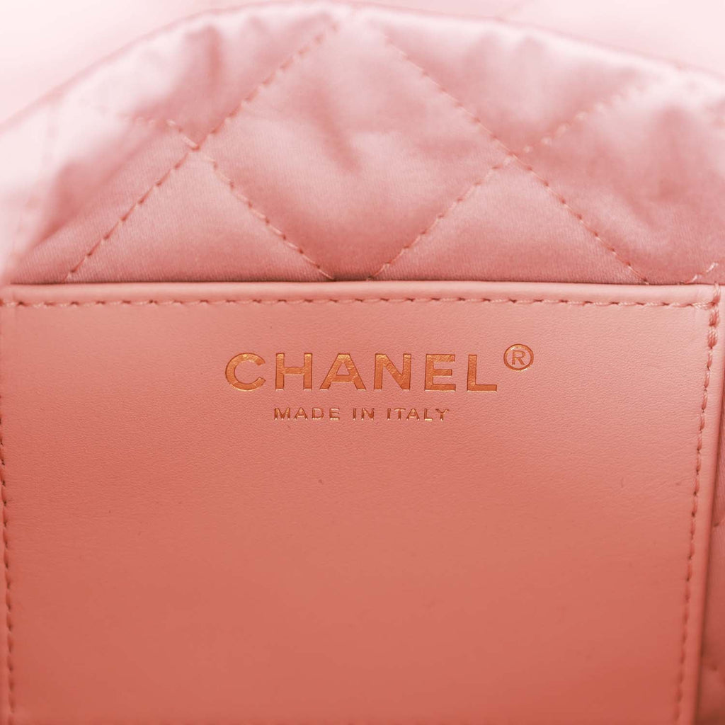 Chanel 22 Handbag Small 22S Calfskin Pink in Calfskin Leather with  Gold-tone - GB