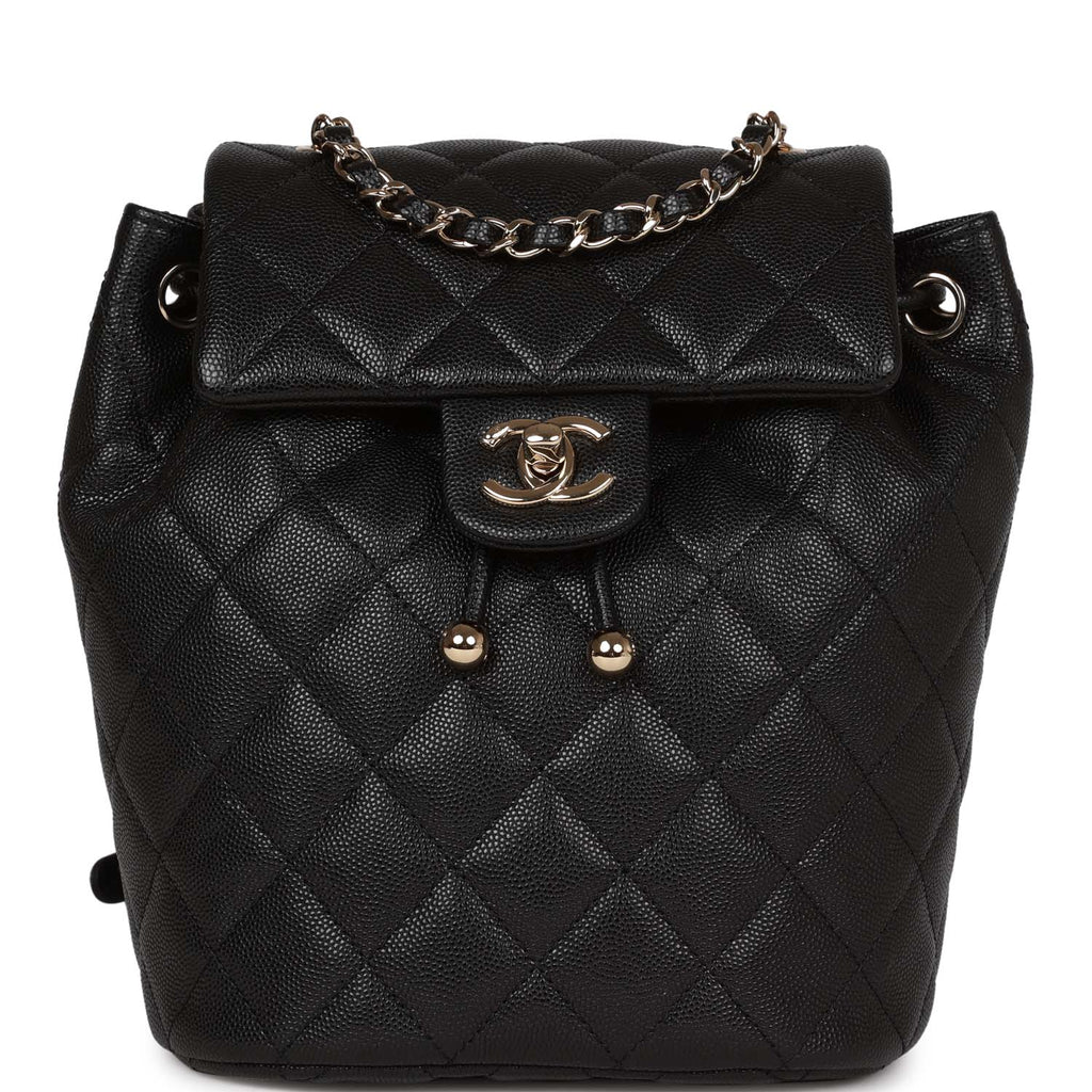 CHANEL Lambskin Quilted Small Urban Spirit Backpack Black 1313877