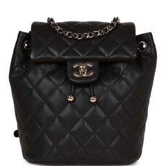 chanel backpack mini urban spirit Chanel Mini Urban Spirit Backpack Black Caviar Gold Hardware
