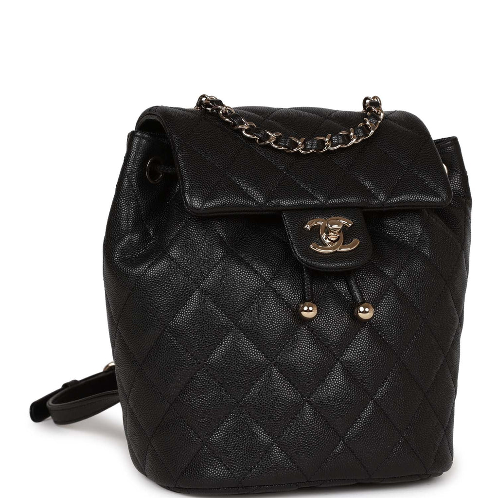 chanel mini urban spirit backpack Chanel Mini Urban Spirit Backpack Black Caviar Gold Hardware