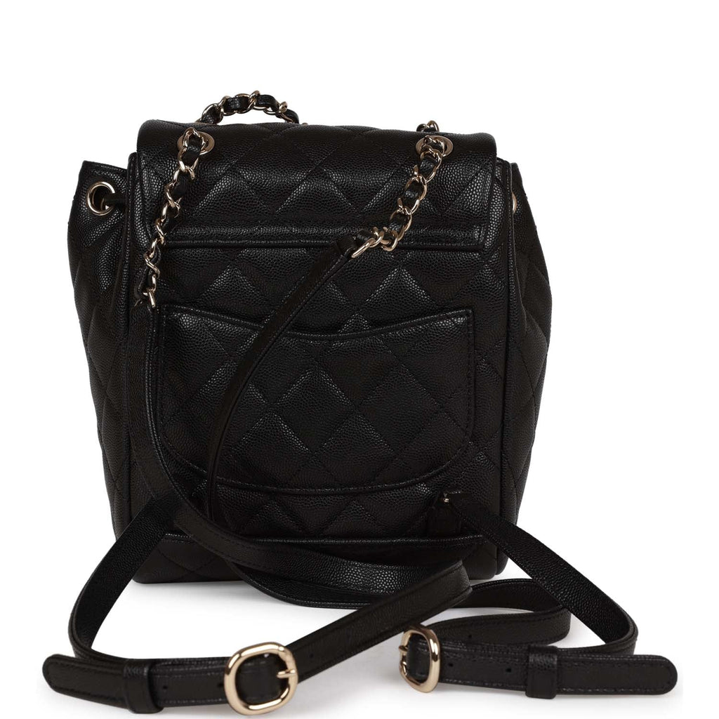 Chanel Mini Urban Spirit Backpack Black Caviar Gold Hardware – Madison  Avenue Couture