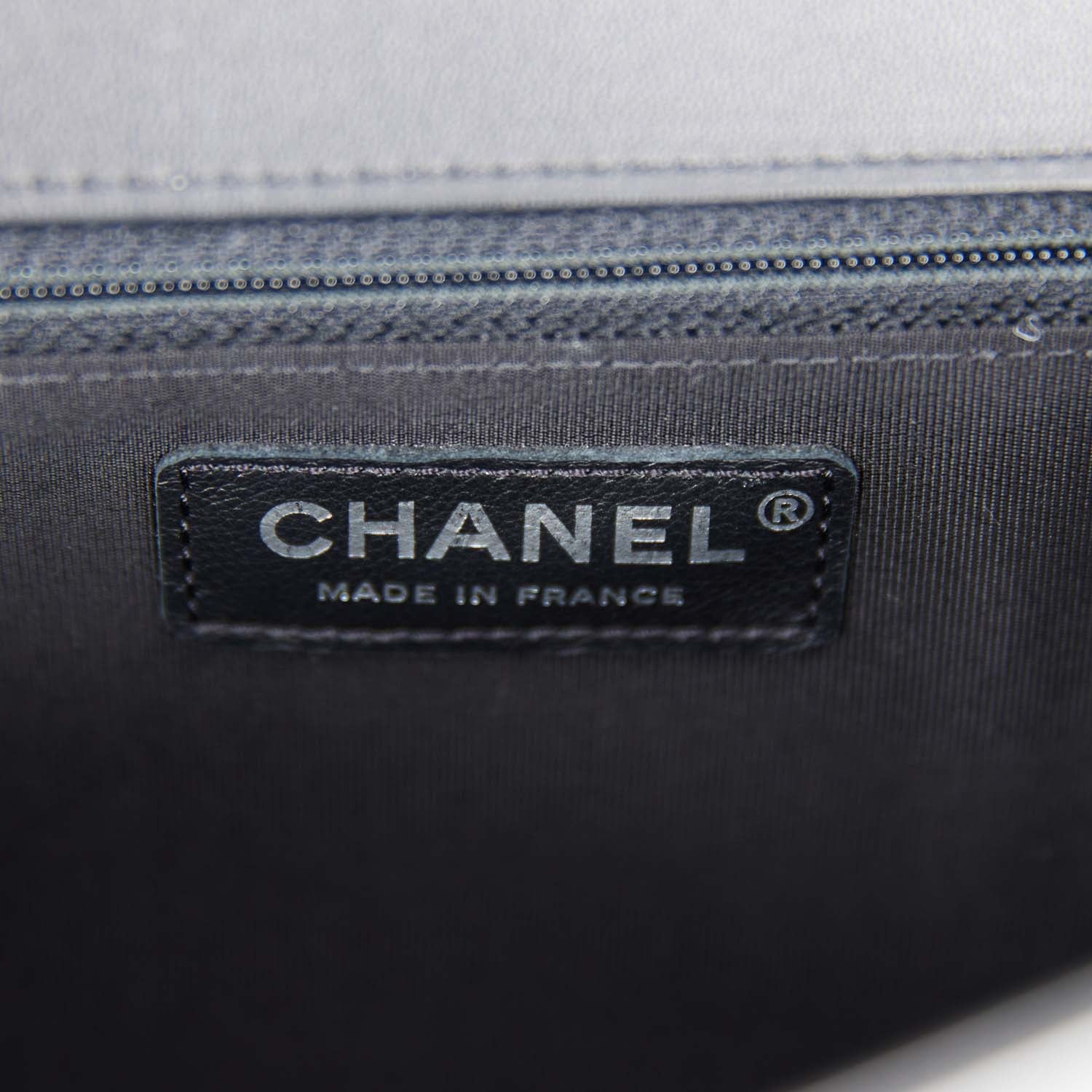 Pre-owned Chanel New Medium Boy Bag SO Black Calfskin Black Hardware ...