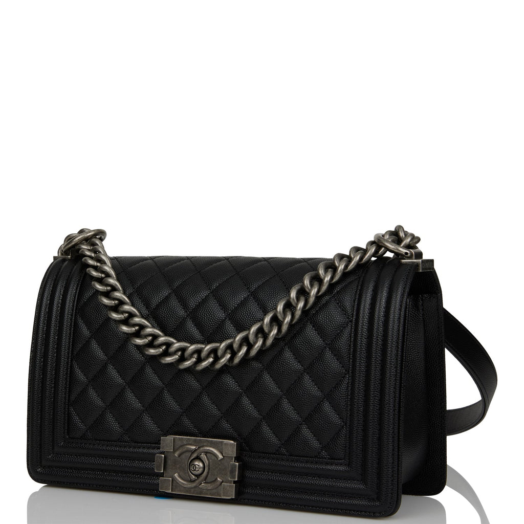 Chanel Medium Boy Bag Blue Caviar Light Gold Hardware – Madison Avenue  Couture