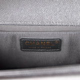 Chanel Medium Boy Bag Black Caviar Antique Gold Hardware – Madison