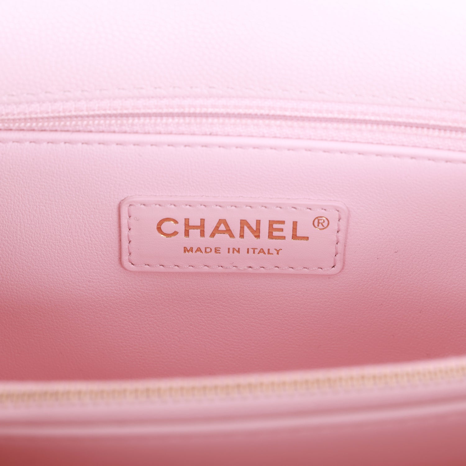 Coco Handle Flap Bag 19cm Pink Grained Calfskin Gold Hardware