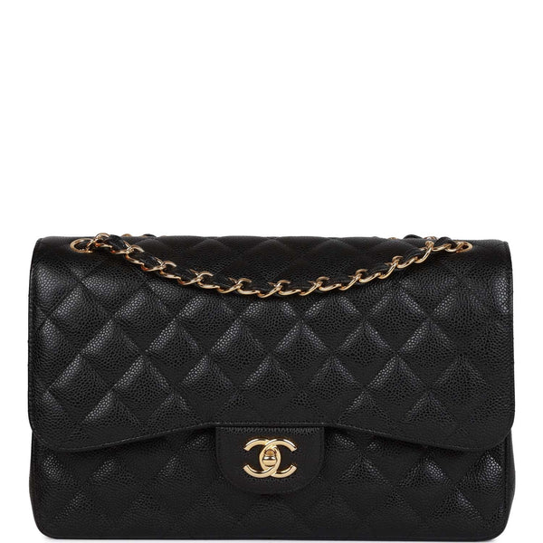 Chanel Navy Quilted Jumbo Classic Double Flap of Caviar Leather with Light  Gold Tone Hardware, Handbags & Accessories Online, Ecommerce Retail