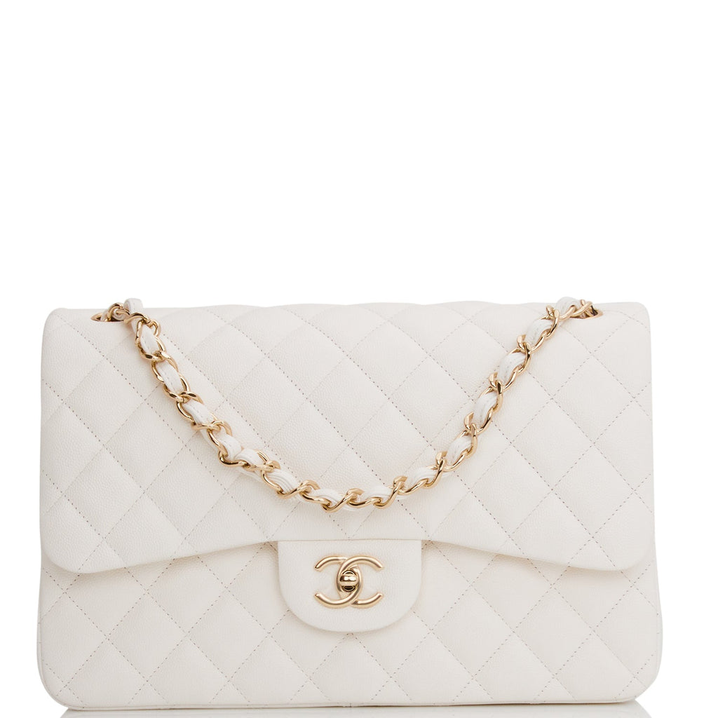 White chanel jumbo caviar Clearance
