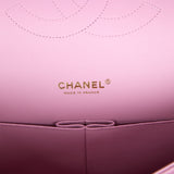 Chanel Maxi Classic Double Flap Bag Dark Pink Caviar Light Gold Hardware