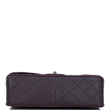 Chanel Jumbo Classic Double Flap Bag Dark Purple Caviar Ruthenium Hardware