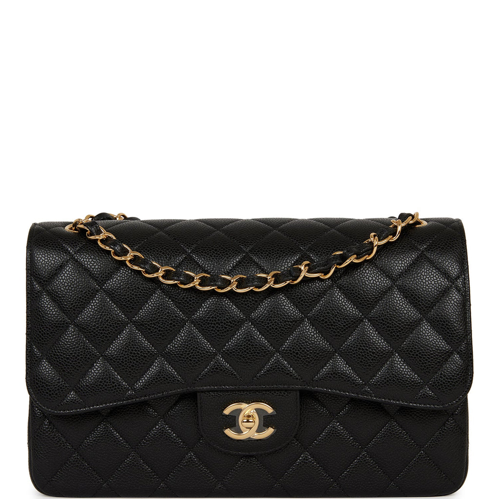 Chanel Black Quilted Caviar Jumbo Classic Double Flap Bag Silver Hardware,  2021 Available For Immediate Sale At Sotheby's