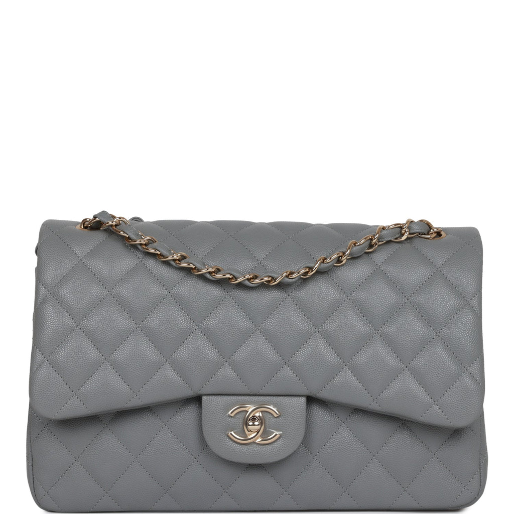 Chanel Grey Caviar Leather Silver Chain Bag..Want.