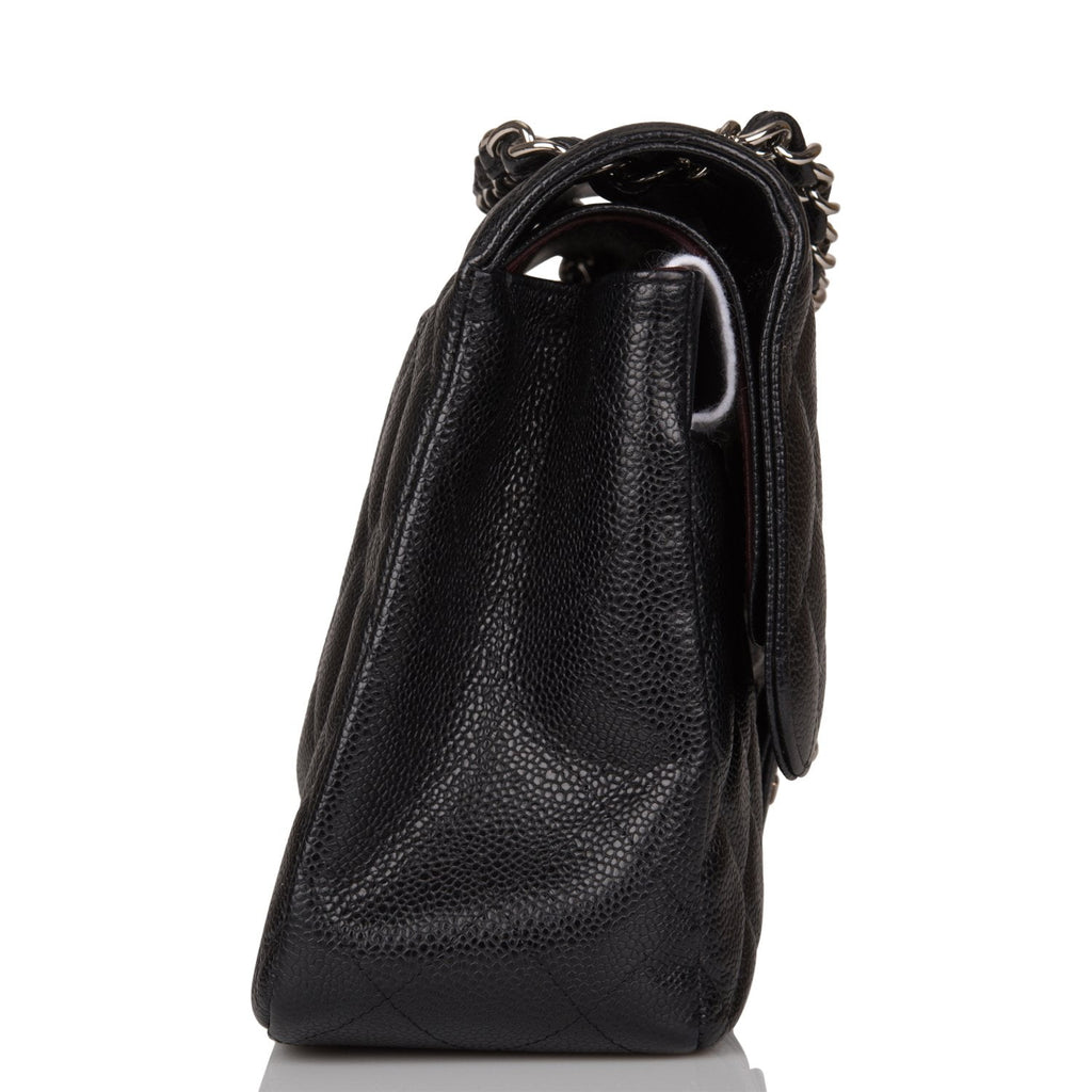 Chanel Black Caviar Classic Jumbo Double Flap Bag w/ Box & Authenticit –  Oliver Jewellery
