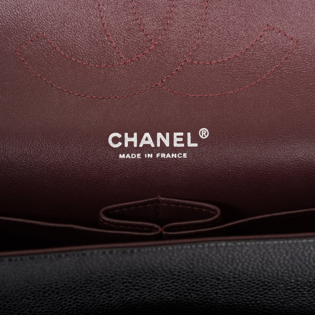 tas shoulder-bag Chanel Classic Caviar Black Jumbo Double Flap GHW #24  Shoulder Bag