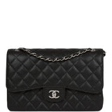 Chanel Black Quilted Lambskin Medium Classic Double Flap Silver Hardware,  2018 Available For Immediate Sale At Sotheby's