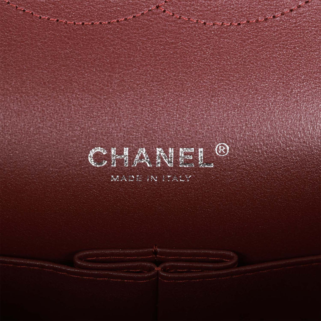 CHANEL Maxi Classic Flap Caviar Leather Shoulder Bag Brown