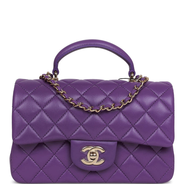 chanel mini bag purple