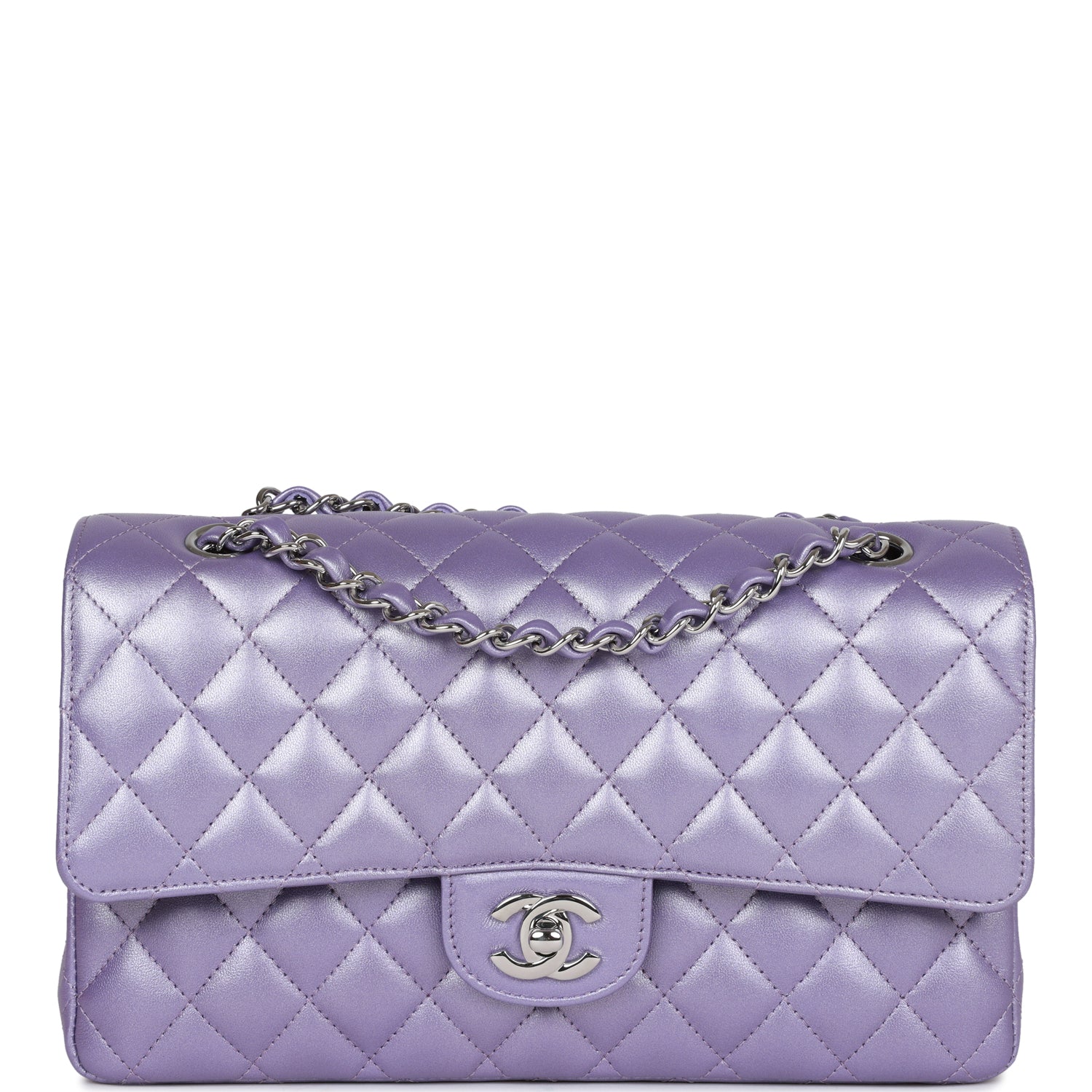 CHANEL 25S BACKPACK 21 CM IN PURPLE LAMBSKIN