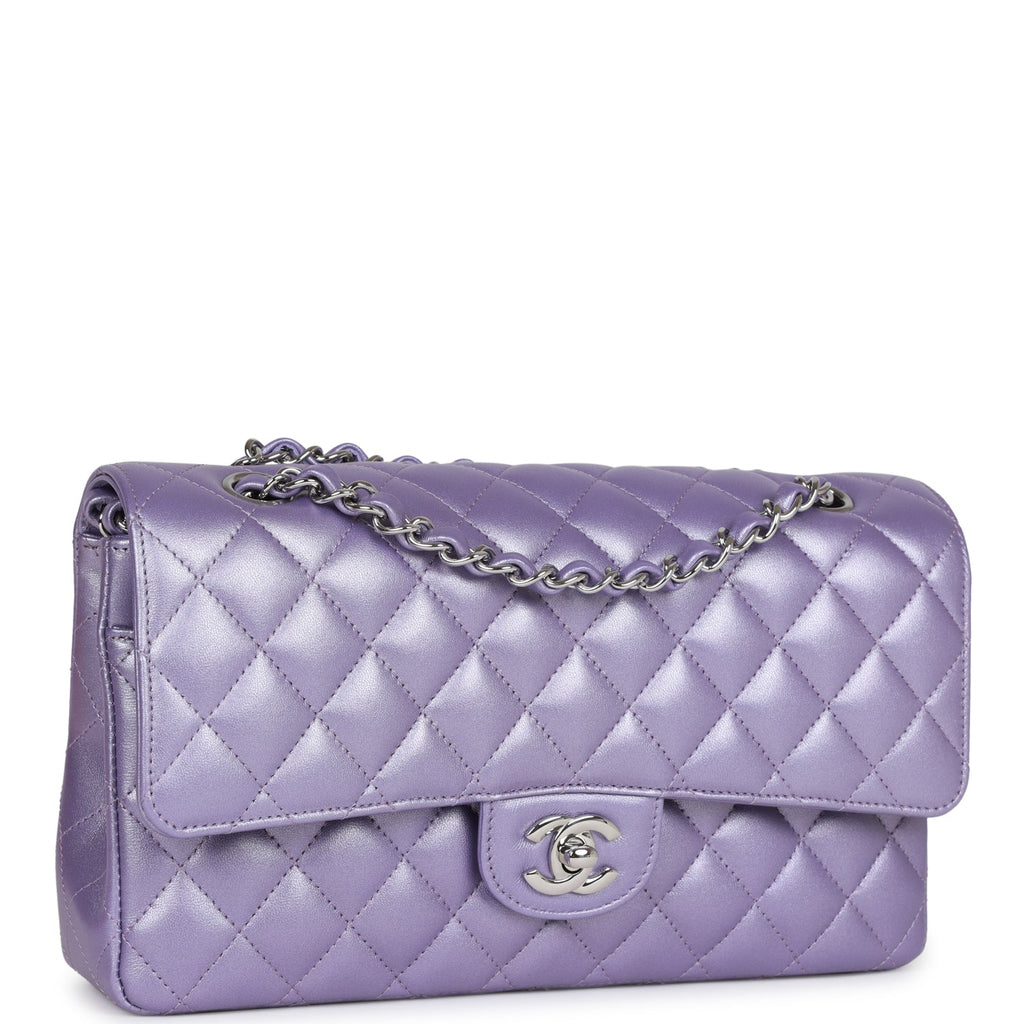 2022 Year CHANEL Classic Iridescent Lambskin Quilted Medium Double