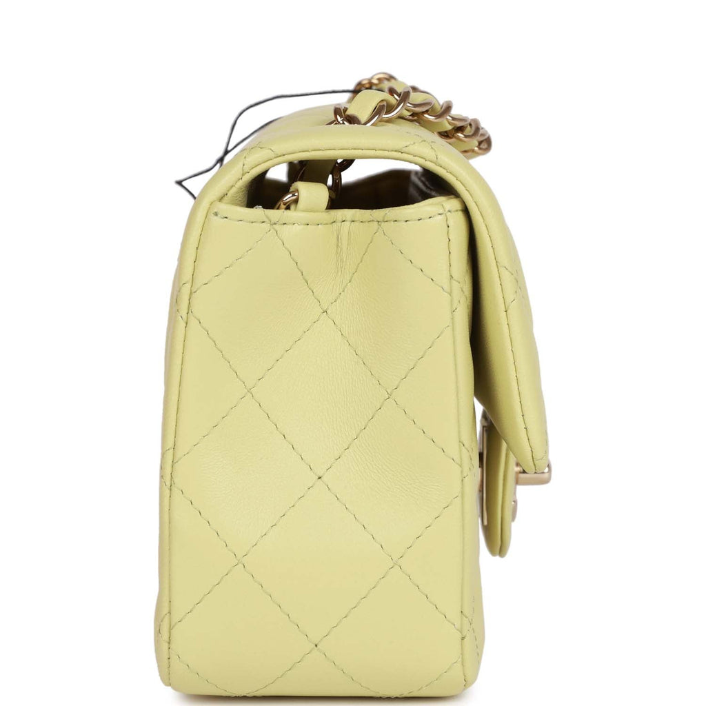 Chanel Light Green Lambskin Rectangular Mini Classic Flap Bag – Madison  Avenue Couture