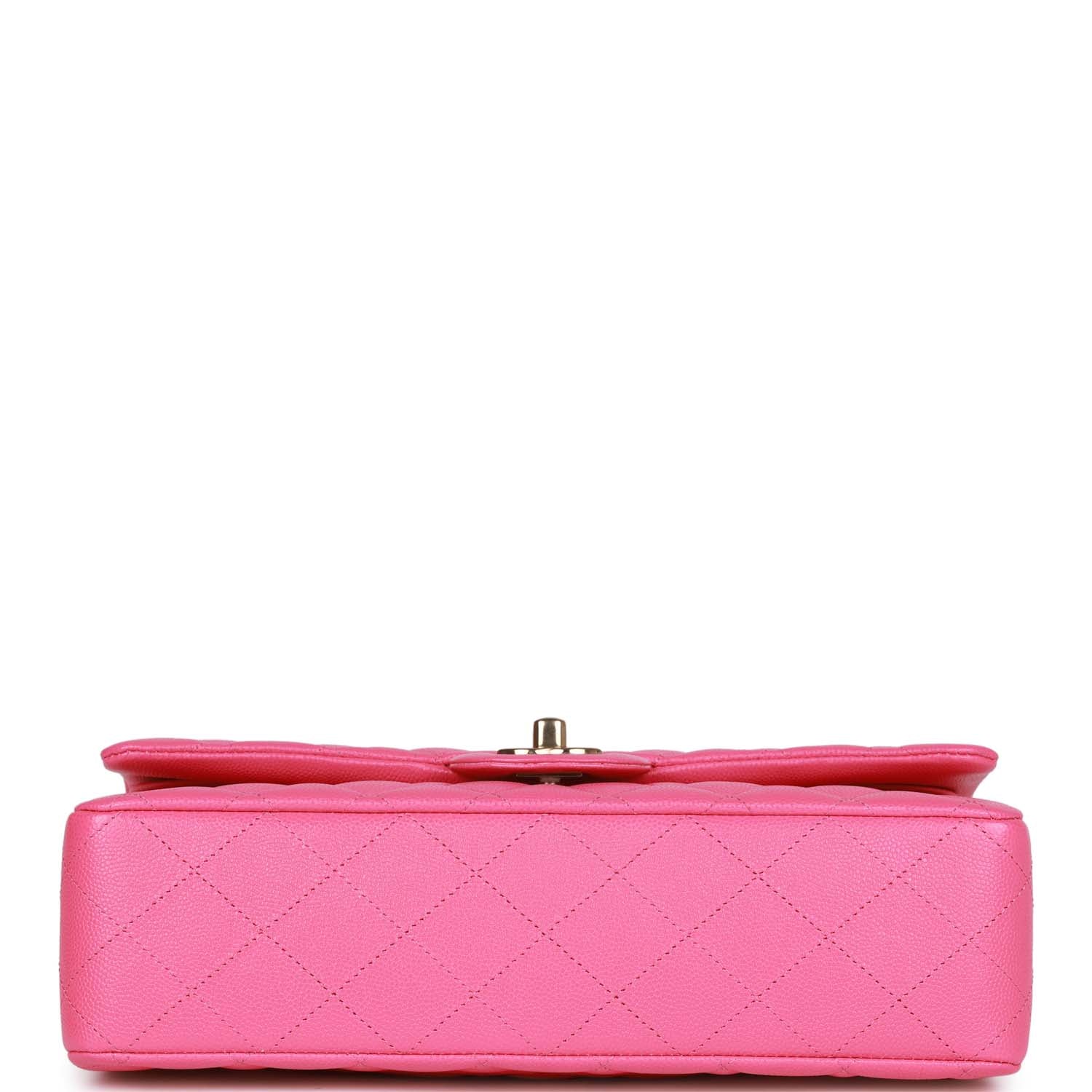 Chanel Hot Pink Caviar Medium Double Flap Bag Gold Hardware