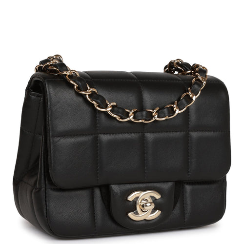 Chanel Black Lambskin Cc Oval Bag Mini